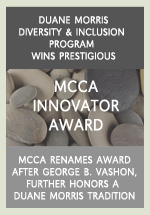 Duane Morris Diversity and Inclusion program wins prestigious MCCA Innovator Award