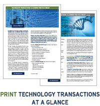 Technology Transactions and Licensing At a Glance