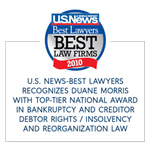 U.S. News/Best Lawyers recognizes Duane Morris with top-tier national award in bankruptcy and creditor debtor rights/insolvency and reorganization law