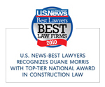 U.S. News/Best Lawyers recognizes Duane Morris with top-tier national award in construction law