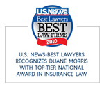 U.S. News/Best Lawyers recognizes Duane Morris with top-tier national award in insurance law