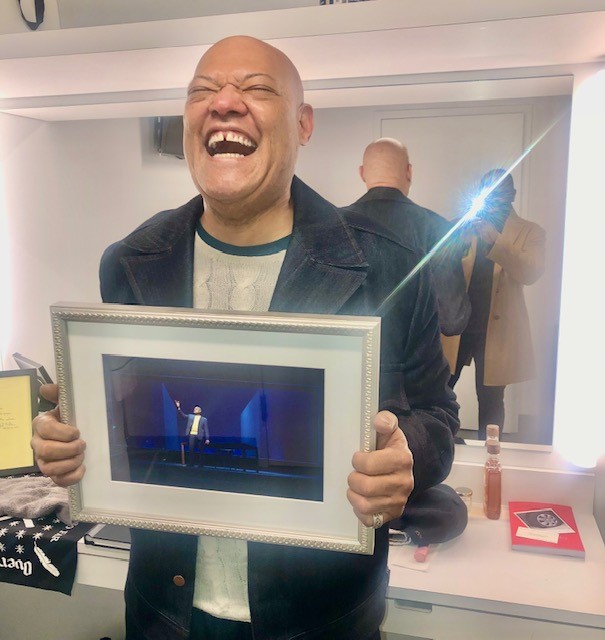 Laurence Fishburne backstage