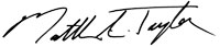 Matt Taylor signature