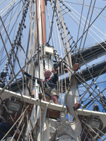 Chuck Whitney aboard the clipper Stad Amsterdam